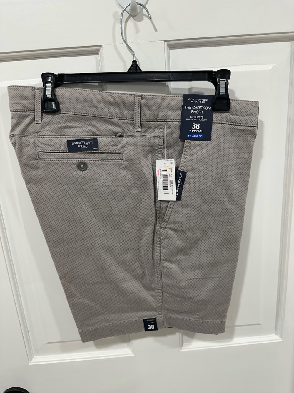 Roundtree & Yorke Taupe Flat-Front Men's Shorts